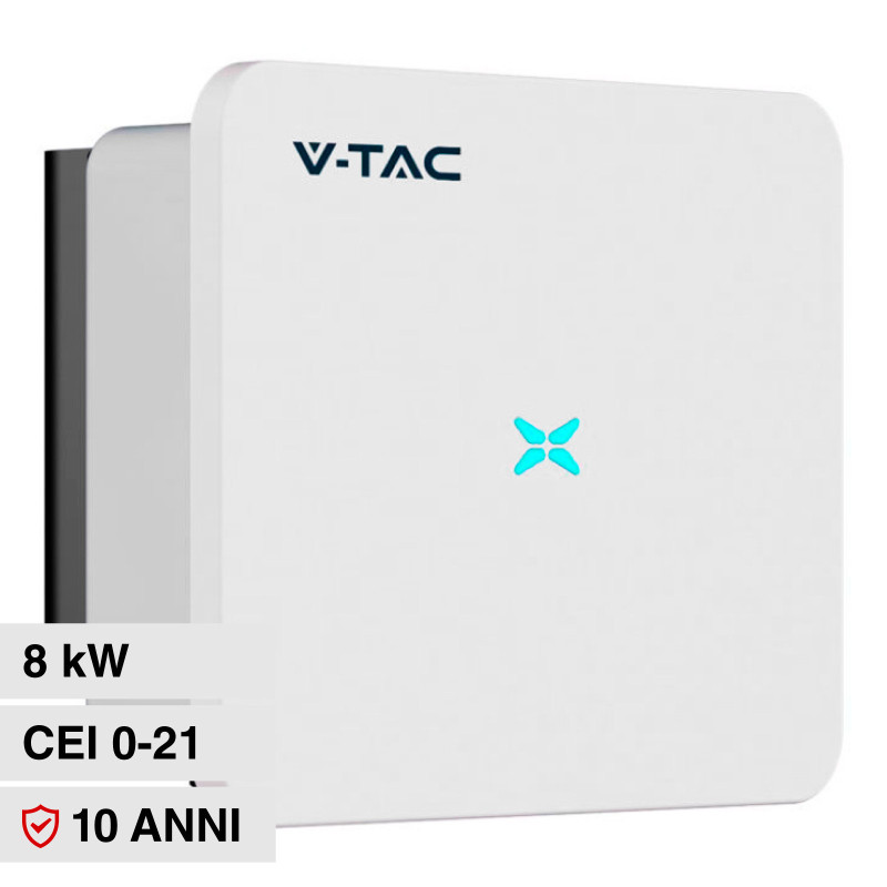 VT-6608310 Inverter 8kW Trifase Pannelli Fotovoltaici V-Tac CEI 0-21