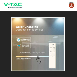 VT-7752 Plafoniera LED Rotonda 78W SMD CCT 3in1 V-Tac