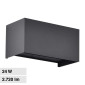 V-Tac VT-8125 Lampada LED da Muro 24W Wall Light IP65 con Doppio LED Applique Colore Nero - SKU 2977 / 2978
