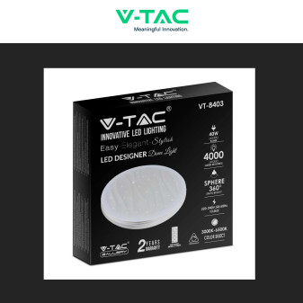 VT-8403 Plafoniera LED Tonda 40W SMD CCT 3in1 V-Tac Gallery
