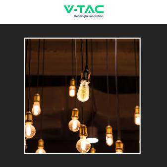 VT-2065 Lampadina LED E27 5W Bulb ST64 Filament Vetro V-Tac