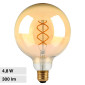 V-Tac VT-2085 Lampadina LED E27 4,8W Globo G125 Filament Vetro Ambrato - SKU 217216