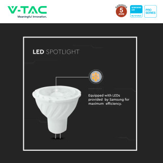 Lampadina LED GU5.3 (MR16) 6W Chip Samsung V-Tac
