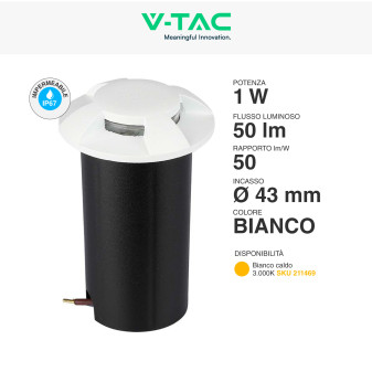 VT-1171 Punto Luce LED SMD 1W da Interramento IP67 V-Tac