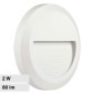 V-Tac VT-1142 Punto Luce LED SMD 2W Segnapasso Rotondo a Parete IP65 Bianco - SKU 211315 / 211314