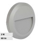 V-Tac VT-1142 Punto Luce LED SMD 2W Segnapasso Rotondo a Parete IP65 Grigio - SKU 211319