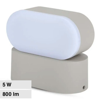 VT-816 Lampada LED da Muro 5W SMD IP65 Colore Grigio V-Tac