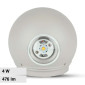 V-Tac VT-836 Lampada LED da Muro 4W Wall Light IP65 Applique con 2 LED SMD Forma Rotonda Colore Grigio - SKU 218305 / 218306
