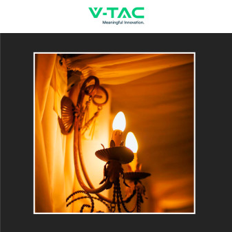 VT-2214 Lampadina LED C37 4,8W E14 RGB+W Dimmerabile V-Tac