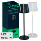 V-Tac VT-1028 Lampada LED da Tavolo 3in1 1,5W Ricaricabile Dimmerabile con Comandi Touch - SKU 10325 / 10326