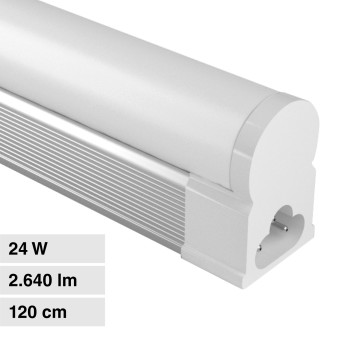 Tubo LED T5 24W SMD 120cm Linkabile in Alluminio Universo