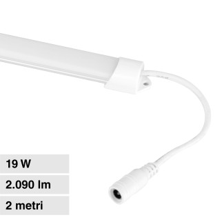 Striscia LED Rigida 19W SMD 120 LED/m 12V in Alluminio 2m Universo