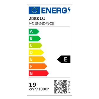 Striscia LED Rigida 19W SMD 120 LED/m 12V in Alluminio 2m Universo
