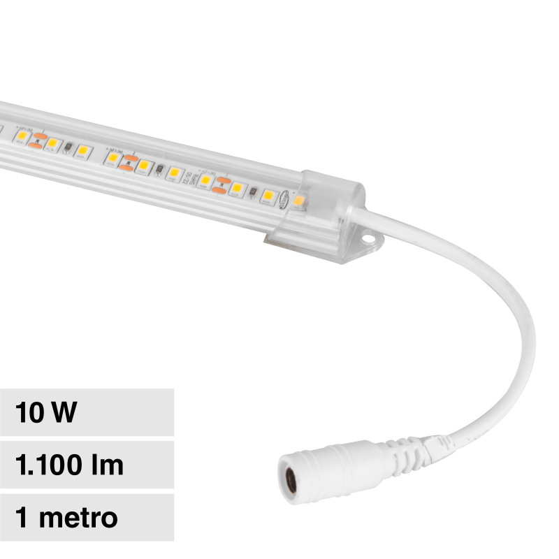 Striscia LED Rigida 10W SMD 120 LED/m 12V in Alluminio 1m Universo
