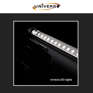 Striscia LED Rigida 10W SMD 120 LED/m 12V in Alluminio 1m Universo