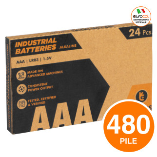 Uniross Pile Alcaline Industrial AAA LR03 Ministilo 1,5V 480 Batterie