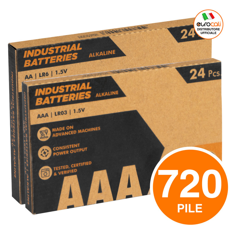 Uniross Industrial 360 Stilo AA LR6 1,5 V + 360 Ministilo AAA LR03 1,5 V - 720 Batterie