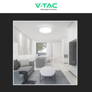 VT-8618 Plafoniera LED Rotonda 18W SMD IP44 Colore Bianco V-Tac