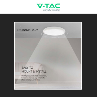 VT-8624 Plafoniera LED Rotonda 24W SMD IP44 Colore Bianco V-Tac