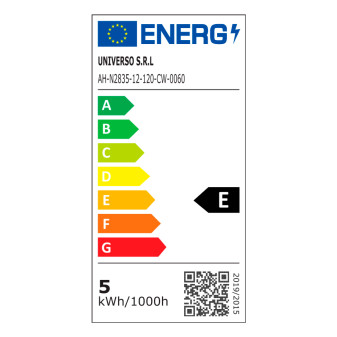 Striscia LED Rigida 5W SMD 120 LED/m 12V in Alluminio 60cm Universo