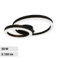V-Tac VT-7787 Plafoniera LED SMD Design ad Anelli 20W Alluminio Colore Nero - SKU 7000