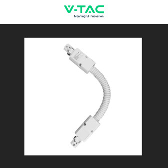 Connettore Flessibile a 4 Poli Colore Bianco per Track Light V-Tac