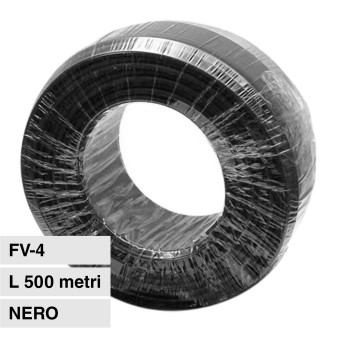 Cavo FV-4 per Pannelli Solari Fotovoltaici V-Tac Nero 500mt