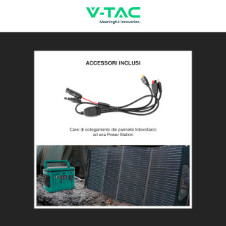 VT-10240 2 Pannelli Fotovoltaici 120W Portatili IP67 V-Tac