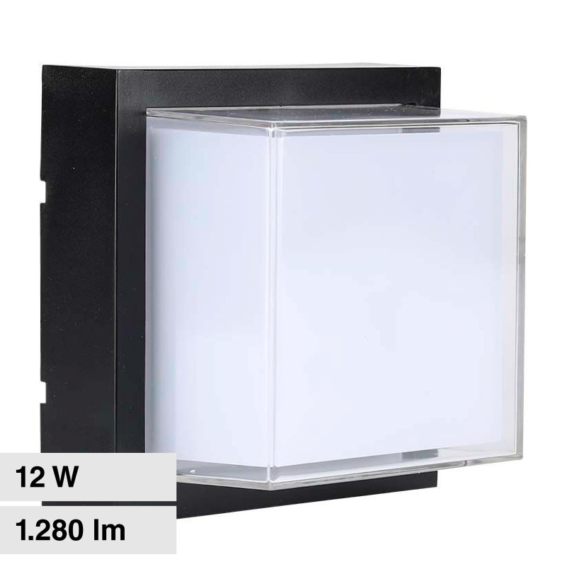 VT-828 Lampada LED da Muro 12W SMD Applique Nera IP65 V-Tac