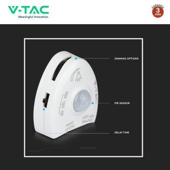 VT-8067 Bedlight Kit Striscia LED Sensore Alimentatore V-Tac