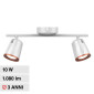 V-Tac VT-812 Lampada LED da Parete 10W SMD Wall Light SMD Colore Bianco Applique con Teste Orientabili - SKU 218254 / 218256