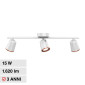 V-Tac VT-818 Lampada LED da Parete 15W SMD Wall Light Colore Bianco Applique con Teste Orientabili - SKU 218258 / 218260