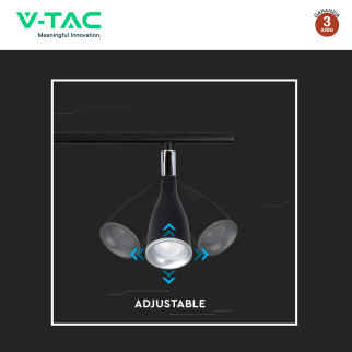 VT-810 Lampada LED da Parete 9W SMD Colore Nero V-Tac