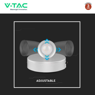 VT-805 Lampada LED Parete 4,5W SMD Orientabile Bianca V-Tac
