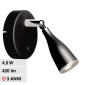 V-Tac VT-805 Lampada LED da Parete 4,5W SMD Wall Light Colore Nero Applique con Testa Orientabile - SKU 218676 / 218678