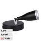 V-Tac VT-805 Lampada LED da Parete 4,5W SMD Wall Light Colore Nero Applique con Testa Orientabile - SKU 218263 / 218265