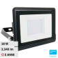 V-Tac VT-138 Faro LED Floodlight 30W SMD IP65 Chip Samsung Colore Nero - SKU 20310 / 20311 / 20312