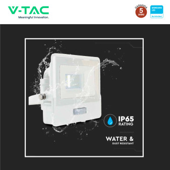 VT-118S Faro LED 10W SMD Chip Samsung con Sensore IP65 V-Tac