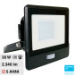 V-Tac VT-138S Faro LED Floodlight 30W SMD IP65 Chip Samsung Sensore di Movimento e Crepuscolare Nero - SKU 20262 / 20263 / 20264