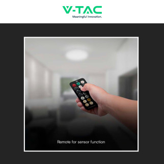VT-8624S Plafoniera LED Rotonda 24W SMD IP44 Colore Bianco V-Tac