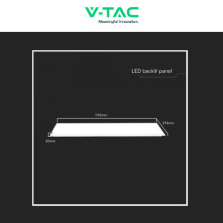 VT-61140 6 Pannelli LED Rettangolari 120x30 40W SMD Driver V-Tac