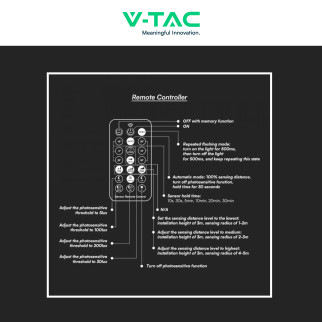VT-8630 Plafoniera LED Quadrata 18W SMD IP44 Colore Bianco V-Tac