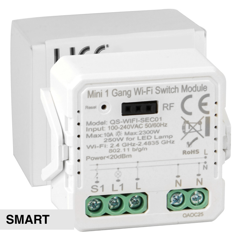 Modulo Relè Smart 1CH ricevitore Interruttore Wi-Fi 2.4 GHz Smart Life