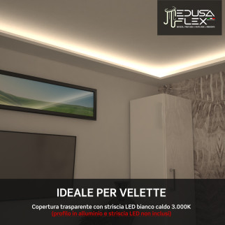 Medusaflex Aurelia Copertura Angolare Trasparente per Profilo