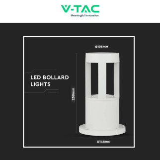 VT-830 Lampada LED Giardino 10W COB CREE Bianca IP65 V-Tac