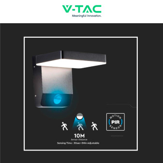 VT-11020S Lampada LED da Muro Sensore PIR 17W IP65 V-Tac
