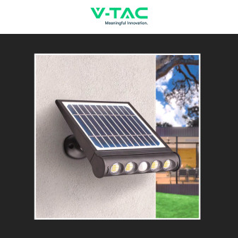 VT-11108 Lampada LED Muro 2W IP65 Sensore e Pannello V-Tac