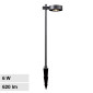 V-Tac VT-11107 Lampada LED da Giardino 6W SMD da Interramento o da Terra CRI≥90 IP65 Colore Nero - SKU 6838 / 6839