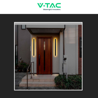 VT-11117 Lampada LED da Muro 17W IP65 CRI≥90 Nera V-Tac