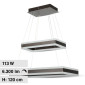 V-Tac VT-101-2D Lampadario LED a Sospensione 113W SMD Forma Rettangolare Dimmerabile Colore Caffè - SKU 213988